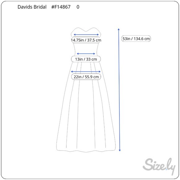 David's Bridal | Strapless Chiffon Long Purple Dress Size 0 - Picture 5 of 6